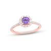 Thumbnail Image 0 of Previously Owned Tanzanite Engagement Ring 3/8 ct tw Round-cut Diamonds 14K Rose Gold