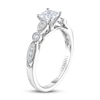 Thumbnail Image 2 of Previously Owned Adrianna Papell Diamond Engagement Ring 1/2 ct tw Princess & Round-cut 14K White Gold