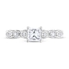 Thumbnail Image 3 of Previously Owned Adrianna Papell Diamond Engagement Ring 1/2 ct tw Princess & Round-cut 14K White Gold