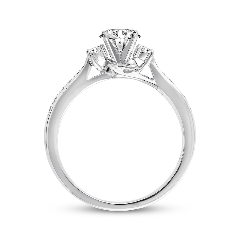 Previously Owned Three-Stone Diamond Engagement Ring 5/8 ct tw Round-cut 14K White Gold