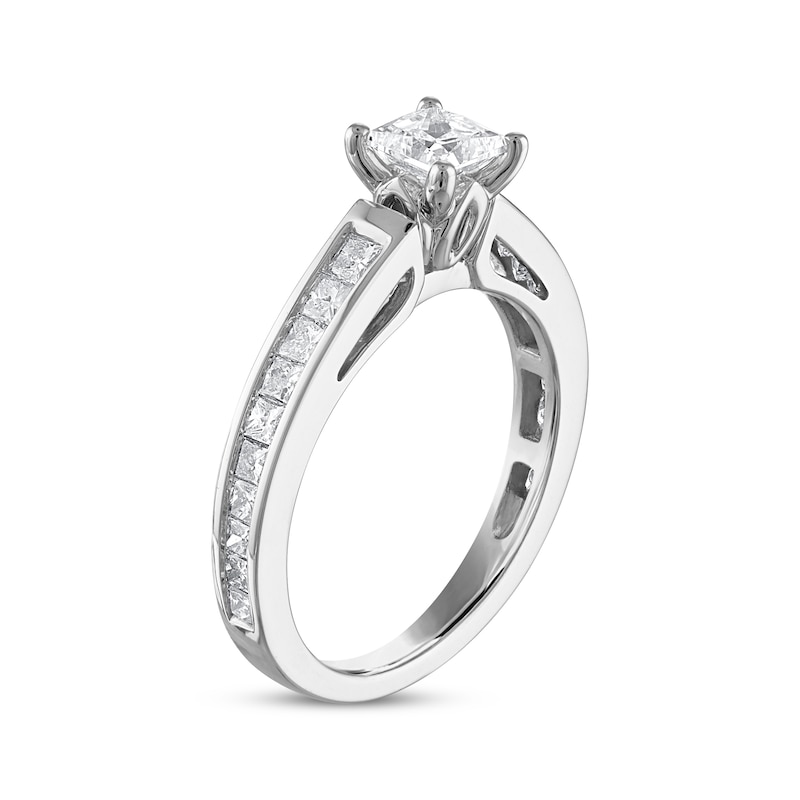 Main Image 2 of Previously Owned Diamond Engagement Ring 1-1/4 ct tw Princess-cut 14K White Gold