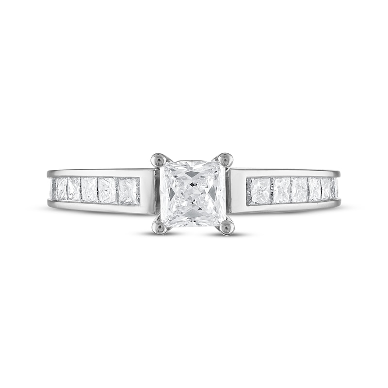 Main Image 3 of Previously Owned Diamond Engagement Ring 1-1/4 ct tw Princess-cut 14K White Gold