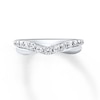 Thumbnail Image 4 of Previously Owned Diamond Contour Band 1/2 ct tw Round-cut 14K White Gold
