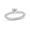 Thumbnail Image 1 of Previously Owned THE LEO Diamond Engagement Ring 3/4 ct tw Princess & Round-cut 14K White Gold