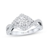 Thumbnail Image 1 of Previously Owned THE LEO Diamond Engagement Ring 1 ct tw Princess & Round-cut 14K White Gold