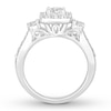 Thumbnail Image 2 of Previously Owned Diamond Engagement Ring 1 ct tw Princess/Round 14K White Gold