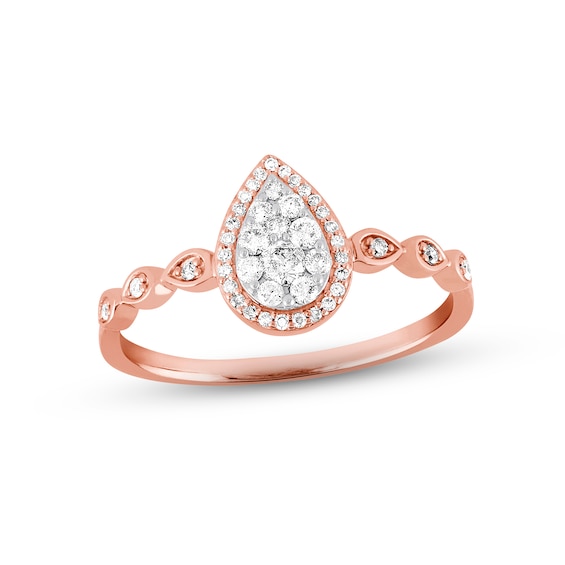Previously Owned Diamond Promise Ring 1/4 ct tw Round-cut 10K Rose Gold