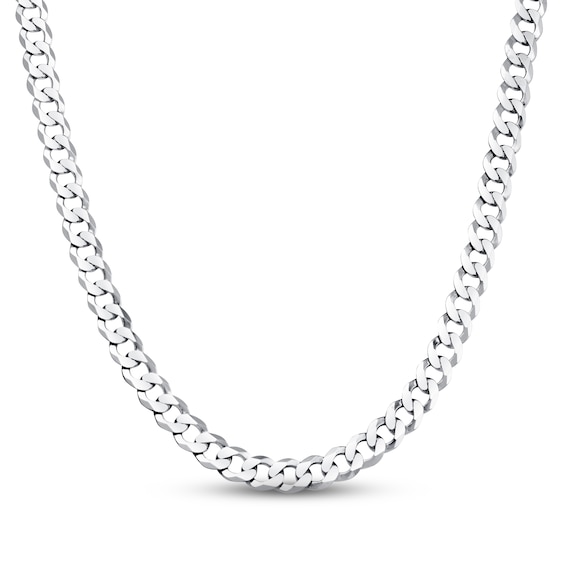 Previously Owned Curb Chain Necklace Solid Sterling Silver 22" Length