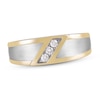 Thumbnail Image 1 of Previously Owned Men's Diamond Wedding Band 1/8 ct tw 10K Two-Tone Gold