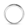 Thumbnail Image 3 of Previously Owned Men's Wedding Band 1/10 ct tw Round-cut 10K White Gold