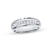 Thumbnail Image 1 of Previously Owned Men's Diamond Wedding Band 1/4 ct tw 10K White Gold