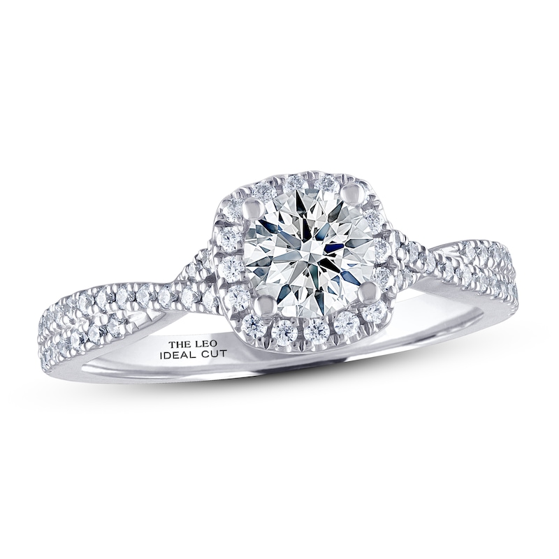 Previously Owned THE LEO Ideal Cut Diamond Engagement Ring 1 ct tw ...
