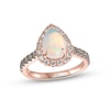 Thumbnail Image 1 of Previously Owned Le Vian Opal Ring 3/4 ct tw Diamonds Pear-shaped 14K Strawberry Gold