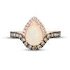 Thumbnail Image 4 of Previously Owned Le Vian Opal Ring 3/4 ct tw Diamonds Pear-shaped 14K Strawberry Gold