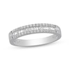 Thumbnail Image 1 of Previously Owned Diamond Anniversary Band 1/5 cttw Round and Baguette-Cut 10K White Gold