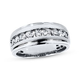 Previously Owned Men's Diamond Wedding Band 1 ct tw 10K White Gold