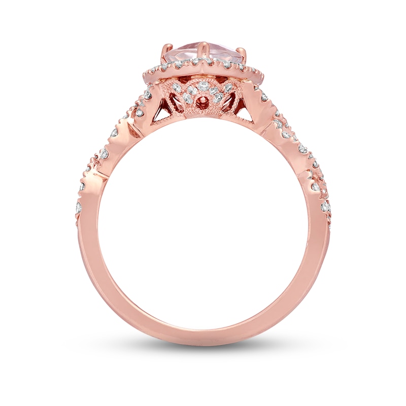 Previously Owned Neil Lane Morganite Engagement Ring 3/4 ct tw Diamonds 14K Gold - Size 9.5