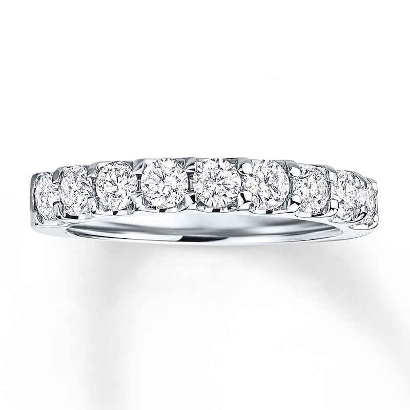 Main Image 1 of Previously Owned Diamond Wedding Band 1 ct tw Round-cut 14K White Gold