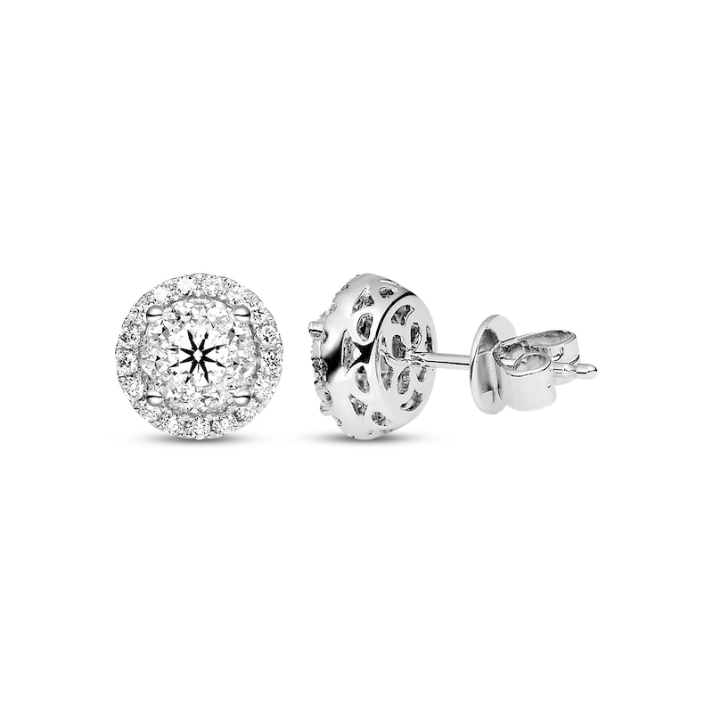 Main Image 1 of Previously Owned Diamond Earrings 3/4 ct tw Round-cut 14K White Gold