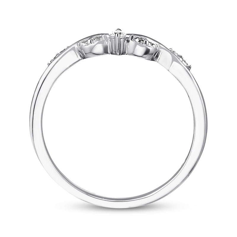 Main Image 3 of Previously Owned Diamond Enhancer Ring 1/8 ct tw Round-cut 14K White Gold