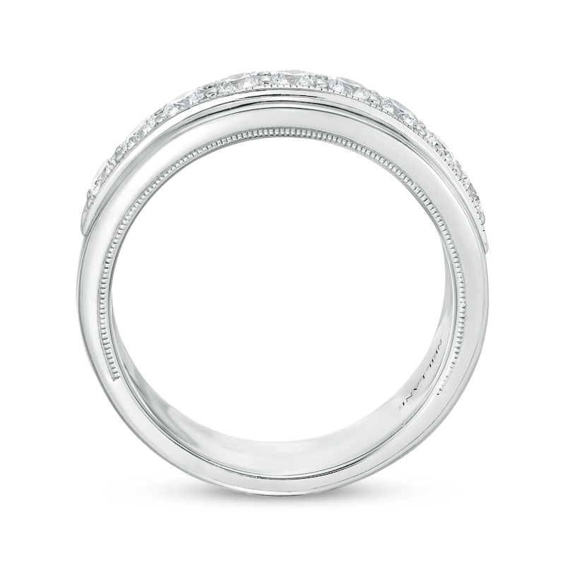 Main Image 4 of Previously Owned Neil Lane Men's Diamond Wedding Band 1 ct tw Round-cut 14K White Gold