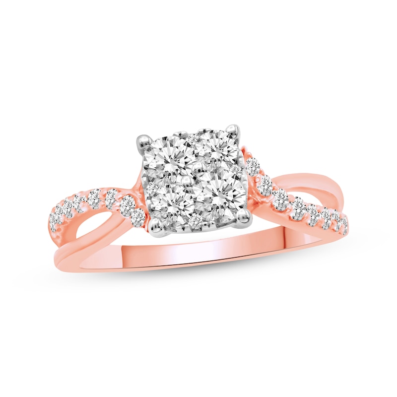 Main Image 1 of Previously Owned Diamond Engagement Ring 3/4 ct tw Round-cut 14K Rose Gold