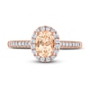 Thumbnail Image 2 of Previously Owned Oval Morganite Engagement Ring 1/4 ct tw Diamonds 14K Rose Gold
