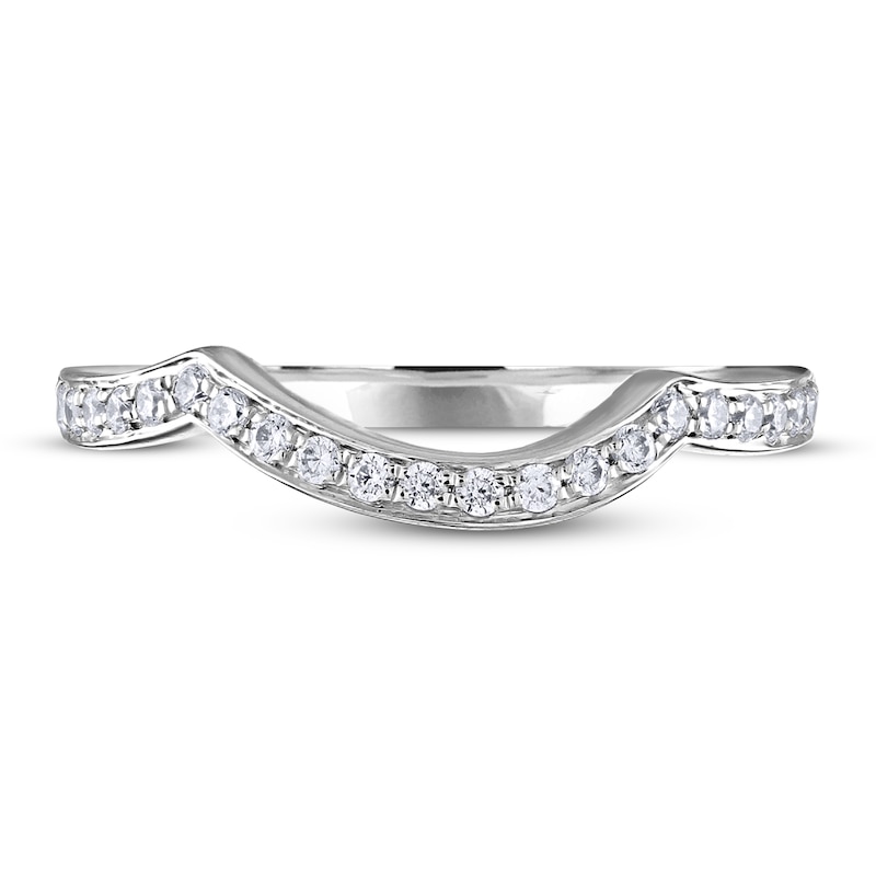 Main Image 3 of Previously Owned Adrianna Papell Diamond Wedding Band 1/5 ct tw Round-cut 14K White Gold