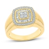 Thumbnail Image 1 of Previously Owned Men's Diamond Fashion Ring 3/4 ct tw Round & Baguette 10K Yellow Gold