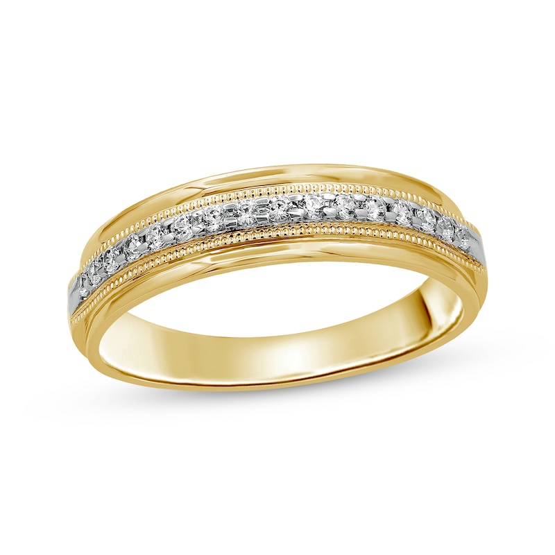 Main Image 1 of Previously Owned Men's Diamond Wedding Band 1/2 ct tw Round-cut 10K Yellow Gold