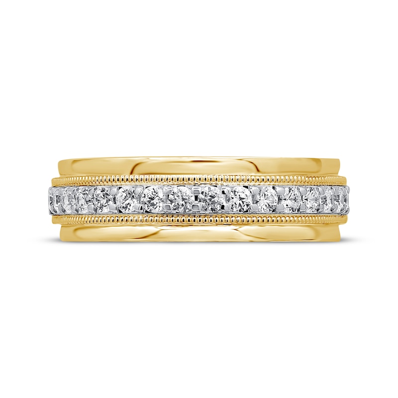 Main Image 3 of Previously Owned Men's Diamond Wedding Band 1/2 ct tw Round-cut 10K Yellow Gold