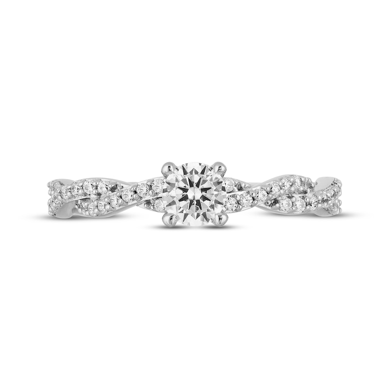 Main Image 4 of Previously Owned Hallmark Diamonds Engagement Ring 3/8 ct tw Round-cut 10K White Gold