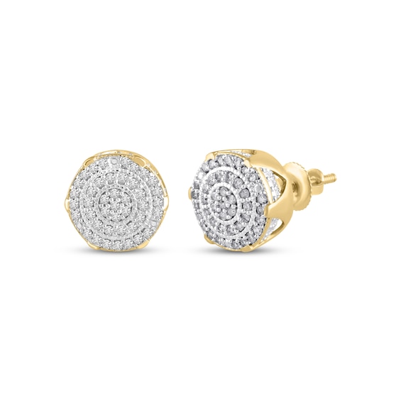 Previously Owned Men's Round-cut Diamond Earrings 1/ ct tw 10K Gold