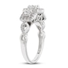 Thumbnail Image 1 of Previously Owned Diamond Engagement Ring 1/2 ct tw Princess & Round 10K White Gold