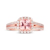 Thumbnail Image 3 of Previously Owned Morganite Engagement Ring 3/8 ct tw Diamonds 14K Rose Gold - Size 4.5