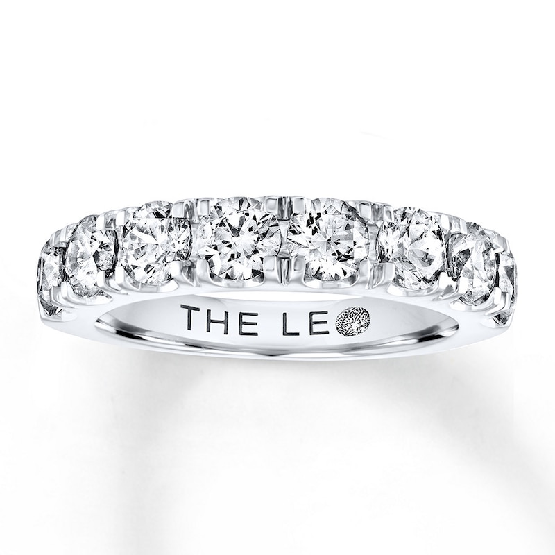 Main Image 1 of Previously Owned THE LEO Diamond Anniversary Ring 2 ct tw Round-cut 14K White Gold