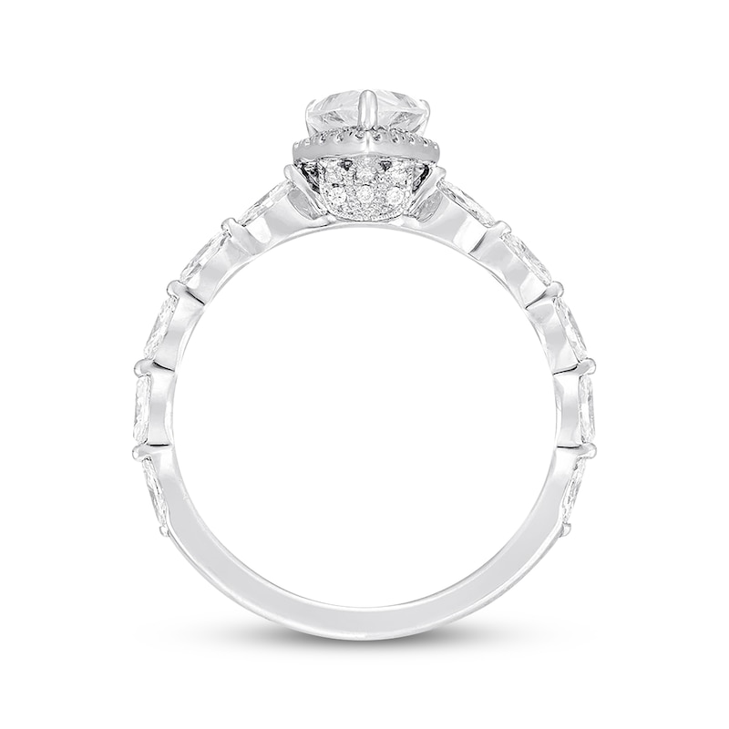 Main Image 2 of Previously Owned Neil Lane Premiere Pear-Shaped Diamond Engagement Ring 1-1/2 ct tw 14K White Gold - Size 5