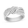 Thumbnail Image 1 of Previously Owned Diamond Ring 1/2 ct tw Round & Baguette-cut 10K White Gold