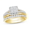 Thumbnail Image 1 of Previously Owned Diamond Bridal Set 1 ct tw Princess/Round-cut 14K Yellow Gold