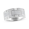 Thumbnail Image 1 of Previously Owned THE LEO Diamond Men's Wedding Band 3/4 ct tw Round-cut 14K White Gold