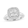 Thumbnail Image 0 of Previously Owned Diamond Engagement Ring 1-1/2 ct tw Princess & Round 14K White Gold - Size 9.5