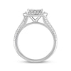 Thumbnail Image 2 of Previously Owned Diamond Engagement Ring 1-1/2 ct tw Princess & Round 14K White Gold - Size 9.5