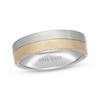 Thumbnail Image 1 of Previously Owned Neil Lane Men's Diamond Wedding Band 1/5 ct tw Round-Cut 14K Two-Tone Gold