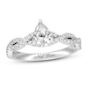 Thumbnail Image 0 of Previously Owned Neil Lane Diamond Engagement Ring 1 ct tw Pear & Round-cut 14K White Gold - Size 4.5