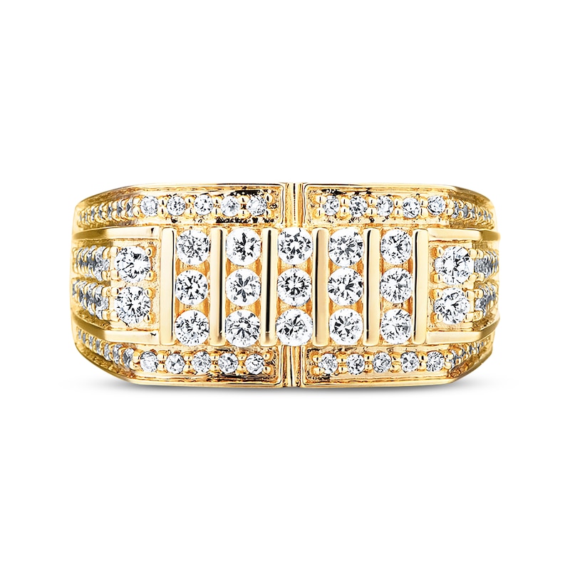 Main Image 4 of Previously Owned Men's Wedding Band 1-1/2 ct tw Diamonds 14K Yellow Gold