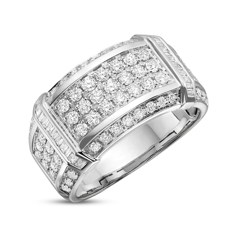 Previously Owned Men's Diamond Band 1-1/2 ct tw Round-cut 10K White ...