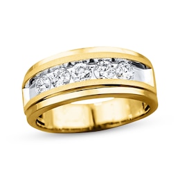 Previously Owned Men's Diamond Wedding Band 1 ct tw 10K Yellow Gold