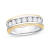 Thumbnail Image 1 of Previously Owned Men’s Diamond Wedding Band 1 ct tw Round-cut 14K Two-Tone Gold - Size 10