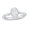 Thumbnail Image 1 of Previously Owned Neil Lane Premiere Diamond Engagement Ring 1-1/2 ct tw Oval 14K White Gold - Size 5