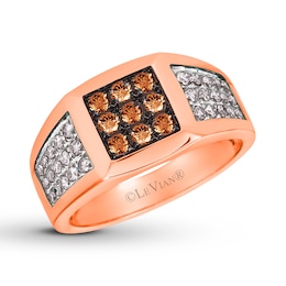 Previously Owned Le Vian Men's Chocolate Diamond Band 7/8 ct tw 14K Strawberry Gold
